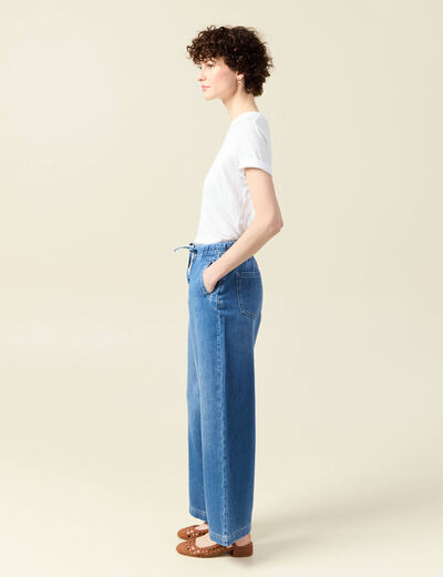 Jeans jogging élastiqué denim used femme