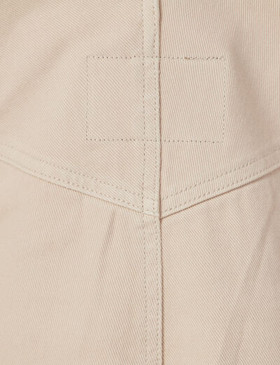 Salopette short droite beige homme
