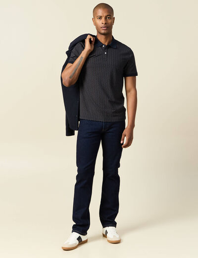 Polo éco-responsable bleu marine homme