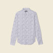 Chemise en coton manches longues blanc homme