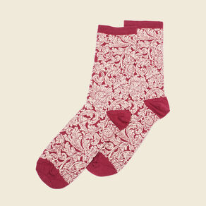 Chaussettes fabriquées en France rouge foncé femme