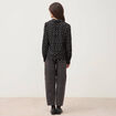 Blouse ample manches longues noir femme