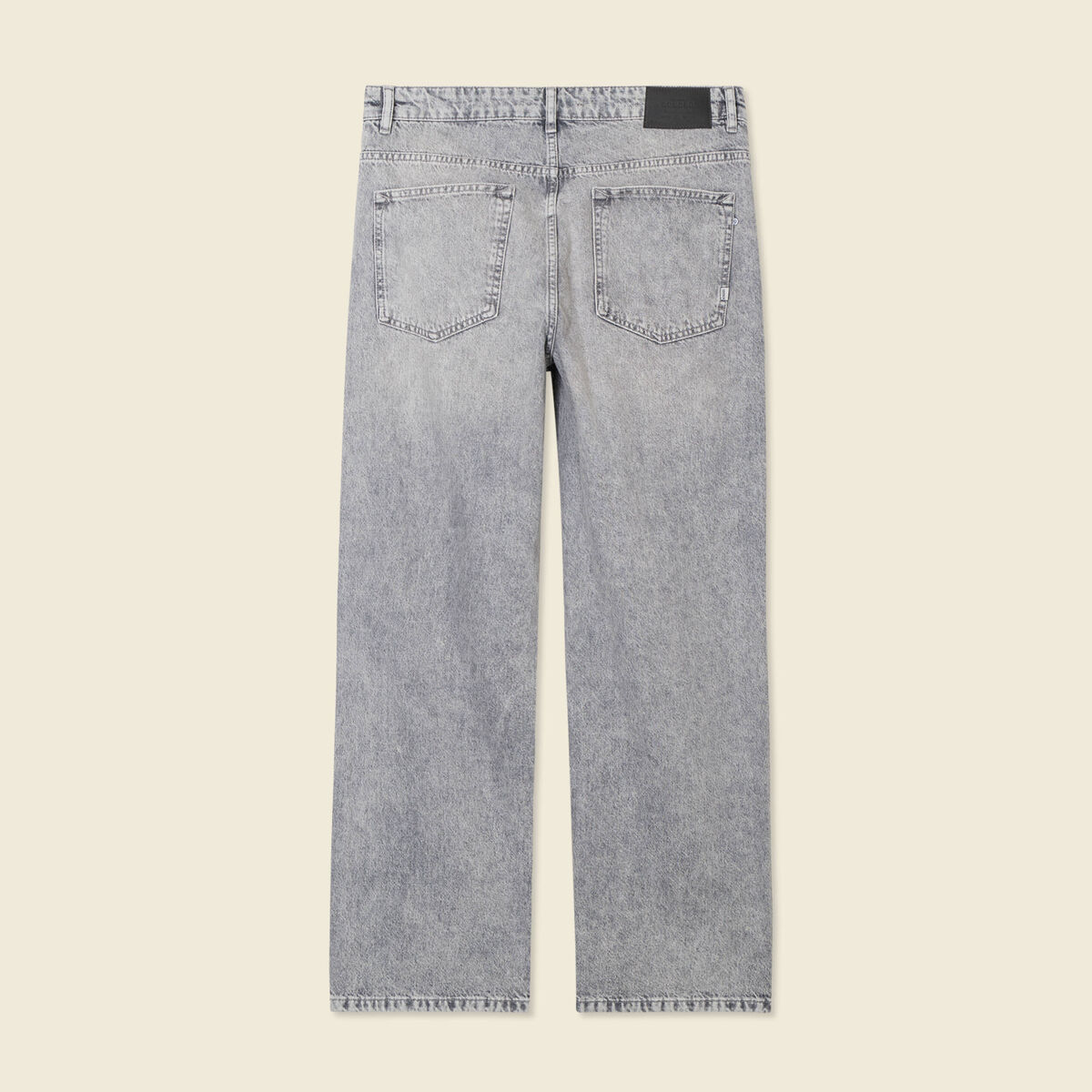 Jeans large 5 poches denim snow gris homme