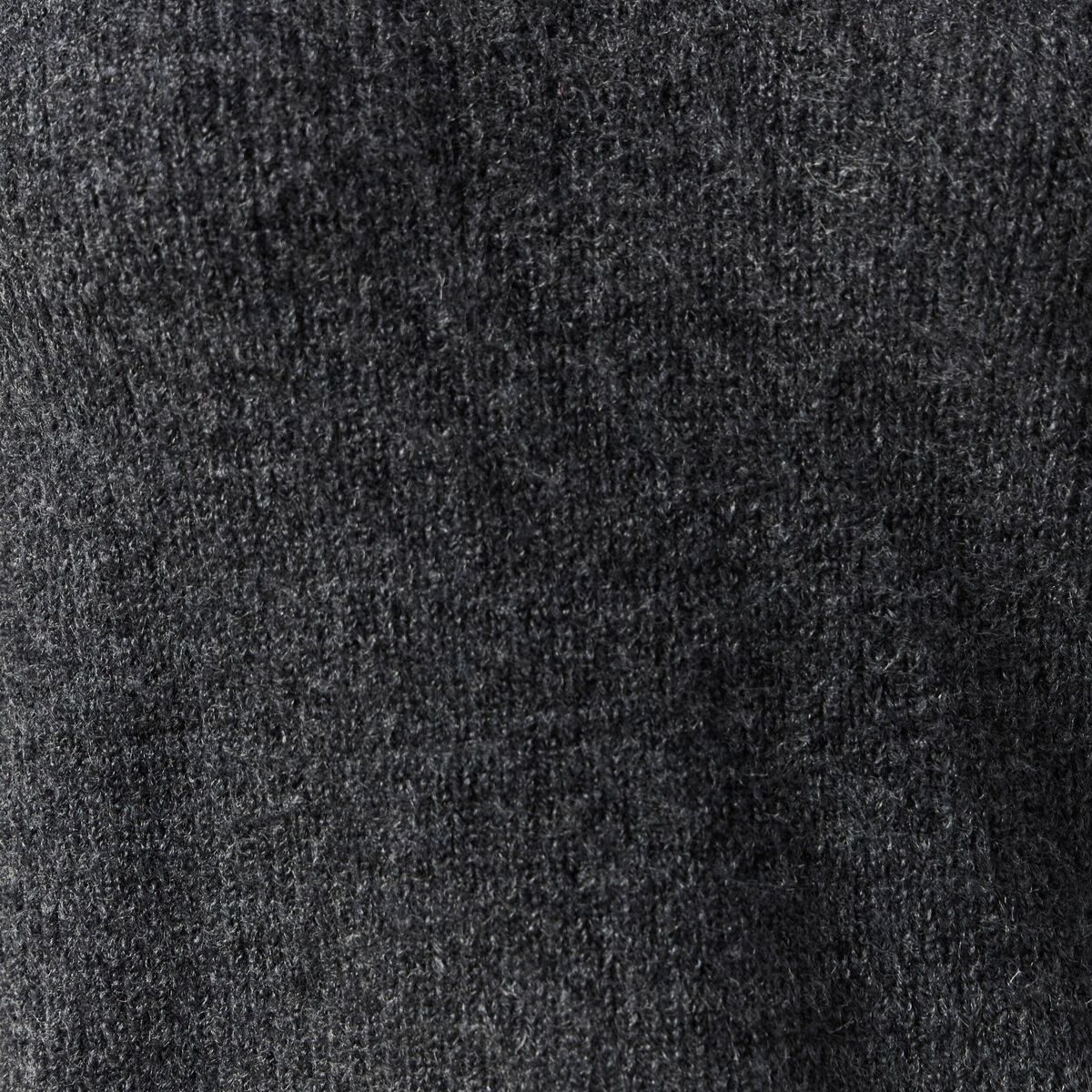 Pull manches longues col en V gris foncé femme
