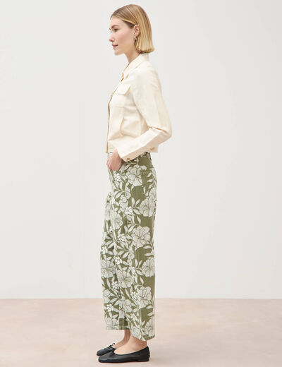 Veste courte boutonn&eacute;e ecru femme