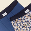 Lot 2 boxers bleu foncé homme