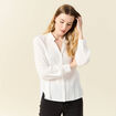 Chemise manches longues ecru femme