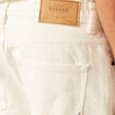 Jeans straight tapered denim blanc homme