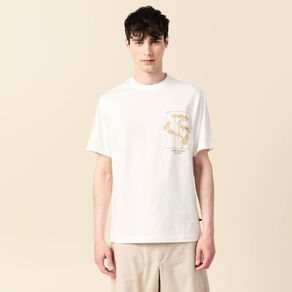 t shirt manches courtes ecru homme T-shirt manches courtes ecru homme