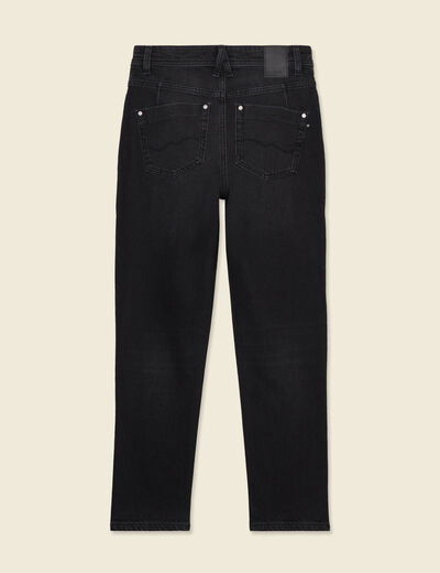 Jeans mom slim denim noir femme