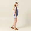 Blouse sans manches bleu marine femme