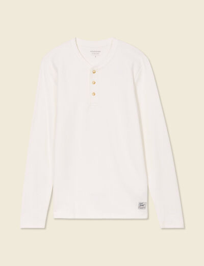 T-shirt manches longues ecru homme