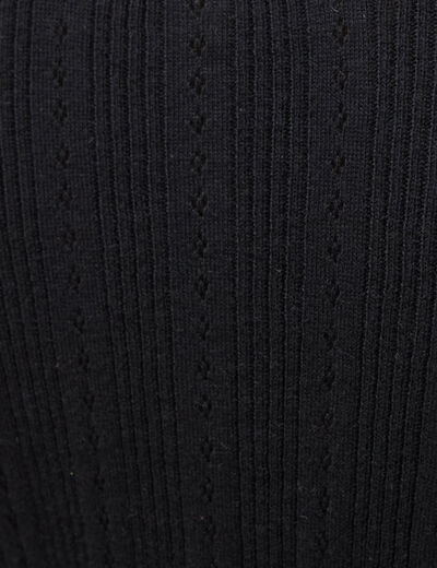 Gilet manches coude col rond noir femme
