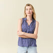 Blouse sans manches bleu marine femme