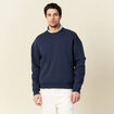 Sweat manches longues bleu marine homme