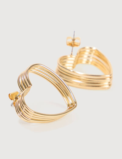 Boucles d'oreilles couleur or femme