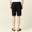 Short droit taille élastiquée noir homme