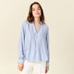 Blouse manches longues ecru femme