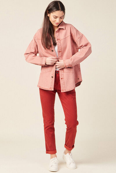Pantalon chino Instinct orange foncé femme