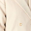 Manteau long oversize creme femme