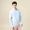 Chemise en coton manches longues bleu ciel homme