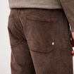 Pantalon droit en velours longueur 32 marron fonc&eacute; homme