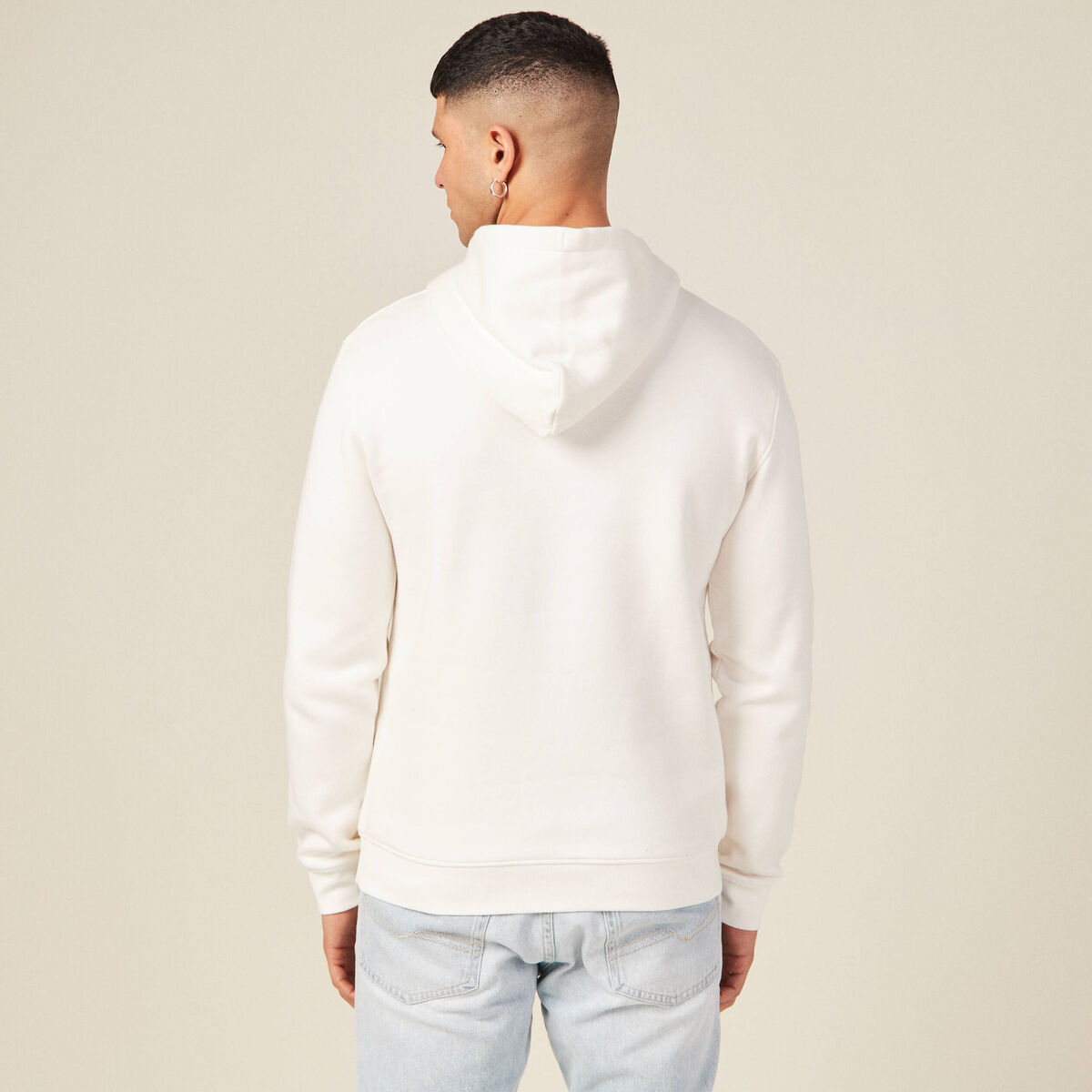 Sweat manches longues ecru homme