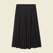 Jupe longue évasée noir femme