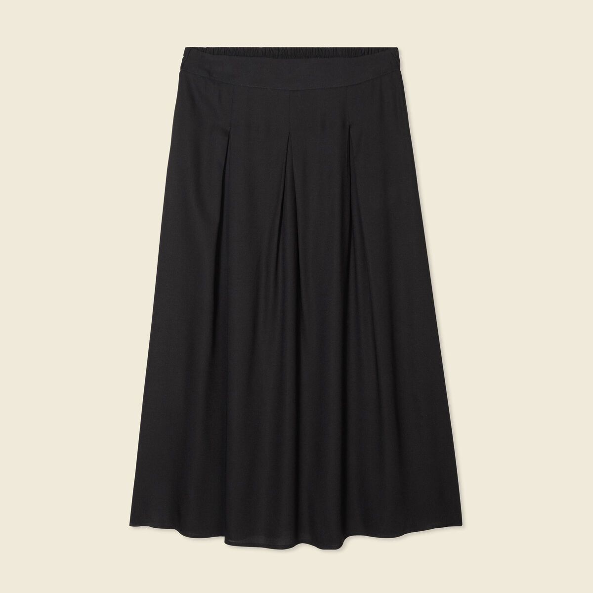 Jupe longue évasée noir femme