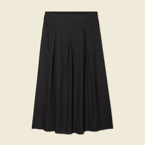 Jupe longue évasée noir femme