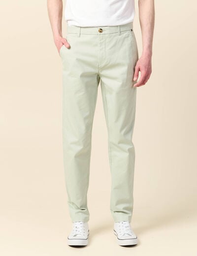 Pantalon slim Instinct chino vert clair homme