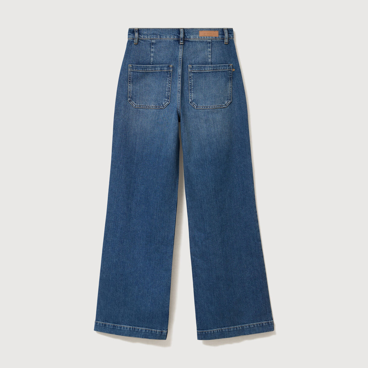 Jeans bootcut taille haute denim stone femme