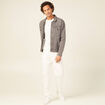 Jeans straight tapered denim blanc homme