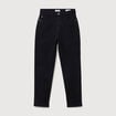 Jeans mom 7/8&egrave;me denim noir femme
