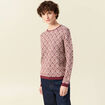 Pull manches longues bordeaux femme