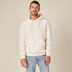 Sweat à capuche sherpa ecru homme