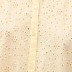 Chemise en coton manches coude jaune clair femme