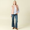 Blouse manches longues bleu femme