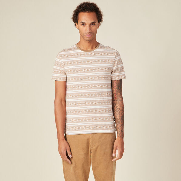 T-shirt manches courtes beige homme