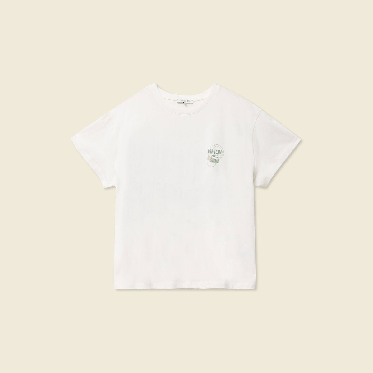 T-shirt manches courtes ecru femme