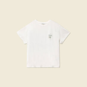 T-shirt manches courtes ecru femme