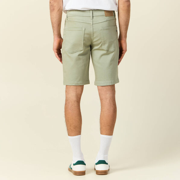 Bermuda droit 5 poches vert olive homme