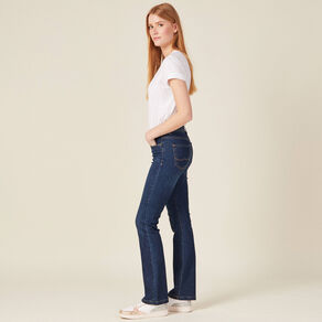 Jeans bootcut denim brut femme