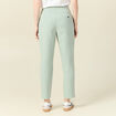 Pantalon cigarette vert olive femme