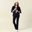Pull manches longues ajouré ecru femme