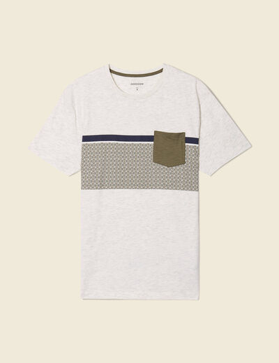 T-shirt manches courtes vert kaki homme