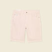Bermuda droit en jean rose homme