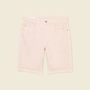 Bermuda droit en jean rose homme