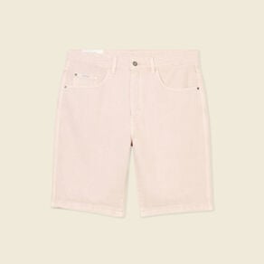 bermuda droit en jean rose homme Bermuda droit en jean rose homme