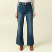 Jeans bootcut taille haute bleu femme
